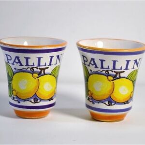 Pallini Lemon Ceramic Shot Glasses